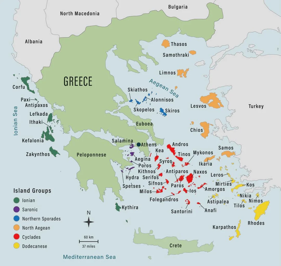 The Mainland of Greece: Regions and Topography